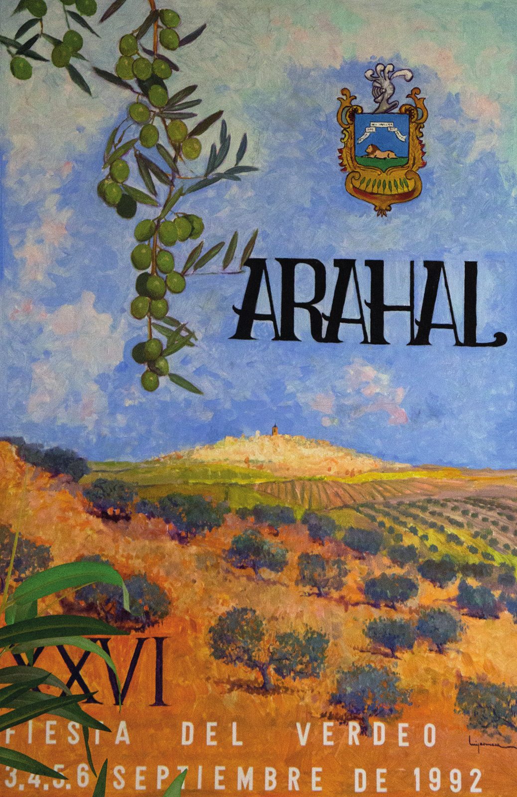 Cartel de la XVI Feria del Verdeo de Arahal, septiembre de 1992